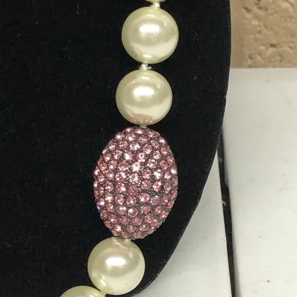 Joan Boyce Multi color Crystal and Faux Pearl Statement Piece ** - Picture 3 of 9